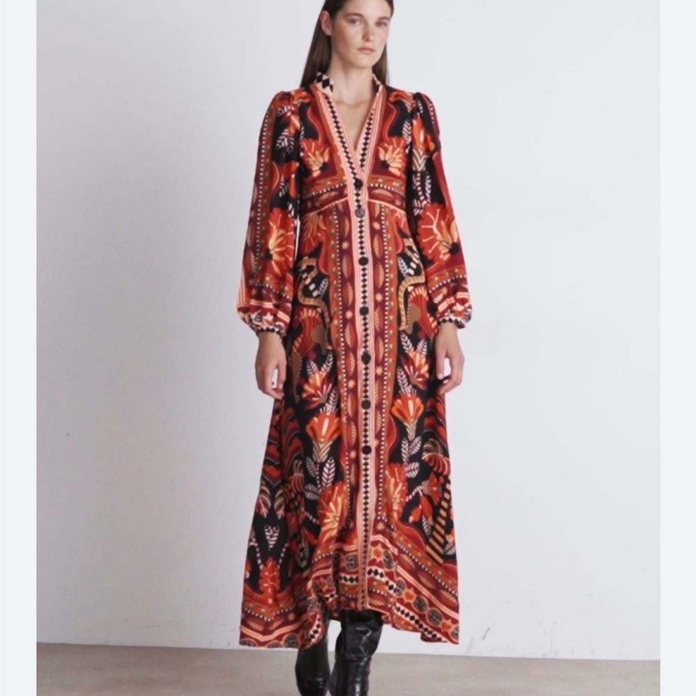 Farm Rio Long Sleeve Dress